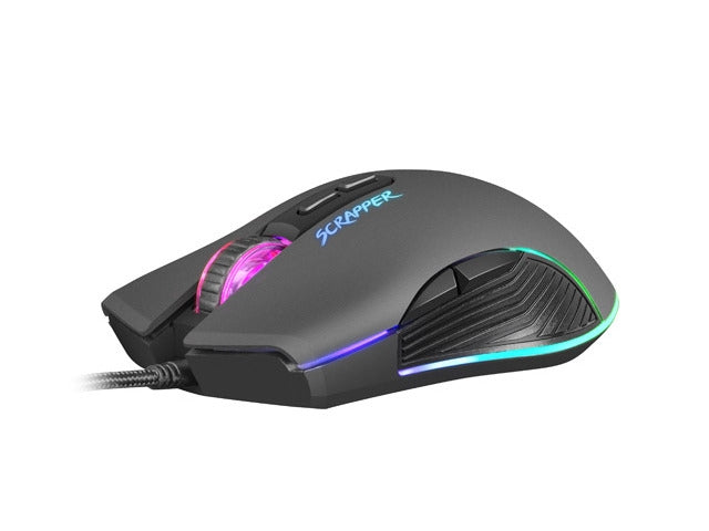 Fury Gaming Mouse Scrapper 6400DPI Optical With Software RGB Backlight - NFU-1699