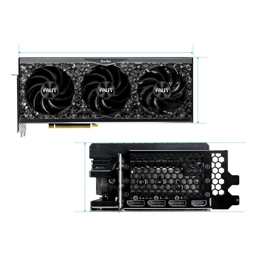 Palit RTX4080 GameRock 16GB GDDR6X HDMI 3xDP - (A) - NED4080019T2-1030G (8 дни доставкa)