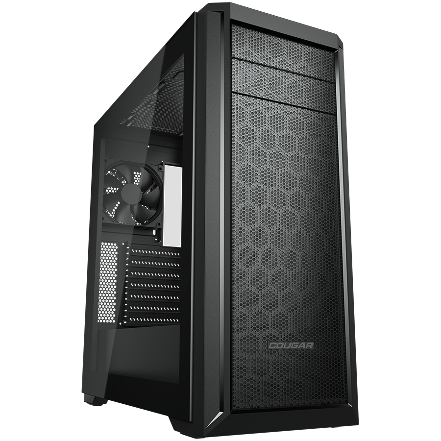 Кутия за компютър COUGAR MX330-G Pro, Mid Tower, Mini ITX/Micro ATX/ATX, Type-C, USB 3.0 x 2, USB 2.0 x 1, Audio/Mic 3.5mm jack x 1 - CG385NC300001