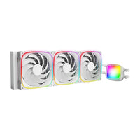 Охлаждаща система Geometric Future Water Cooling Eskimo Pro 420 White Addressable RGB, LGA1851/AM5 - GEO-ESKIMO-PRO-42W thumbnail 1