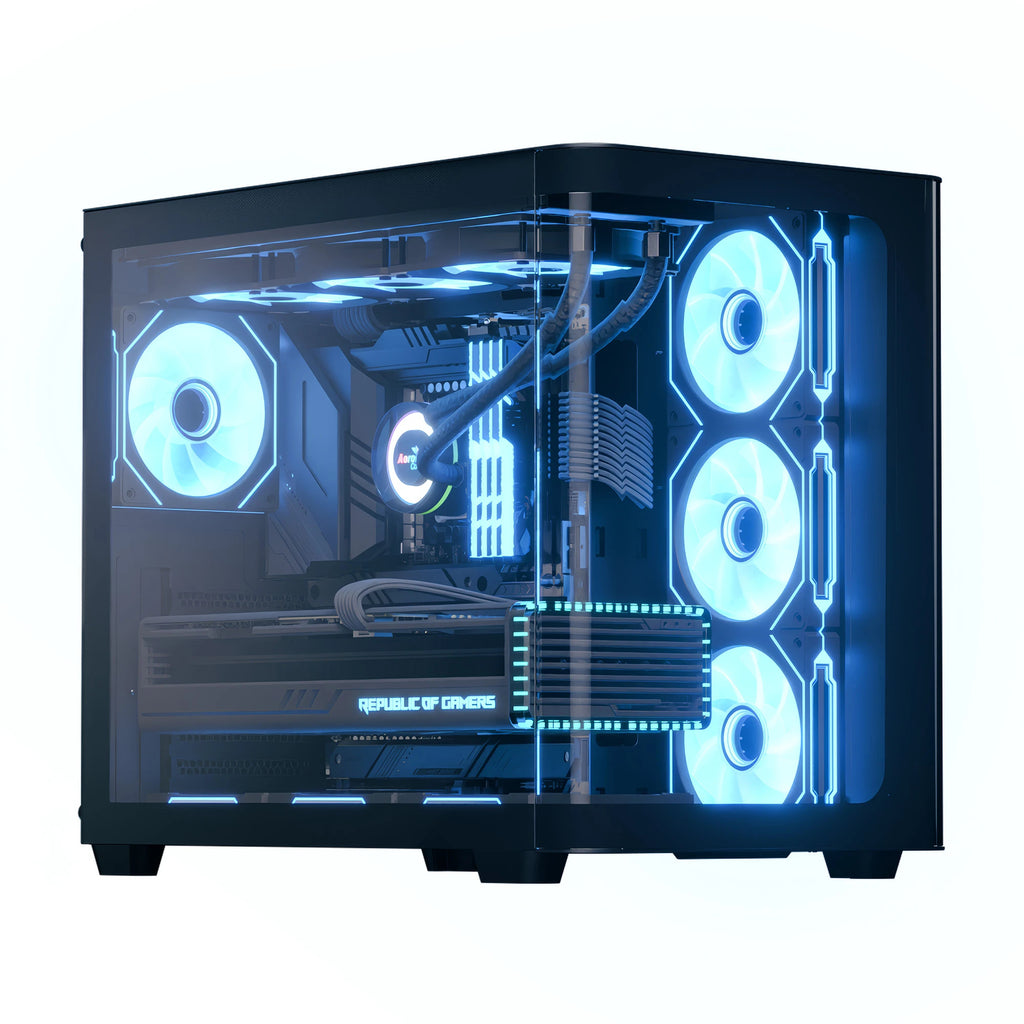 AeroCool кутия Case ATX - P500C-G-BK-v1 - 4 x 120 mm Infinity Mirror A-RGB - ACCM-PN01043.11