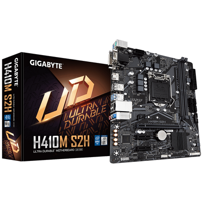 Дънна платка GIGABYTE H410M-S2H V3 1.0, Socket 1200 (400 Series), 2 x DDR4 - GA-MB-H410M-S2H