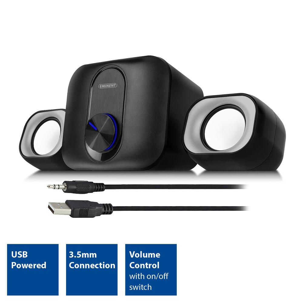 Озвучителна система EWENT Eminent 2.1, 3.5 mm, USB, 11W - EWENT-ACT-EM3515