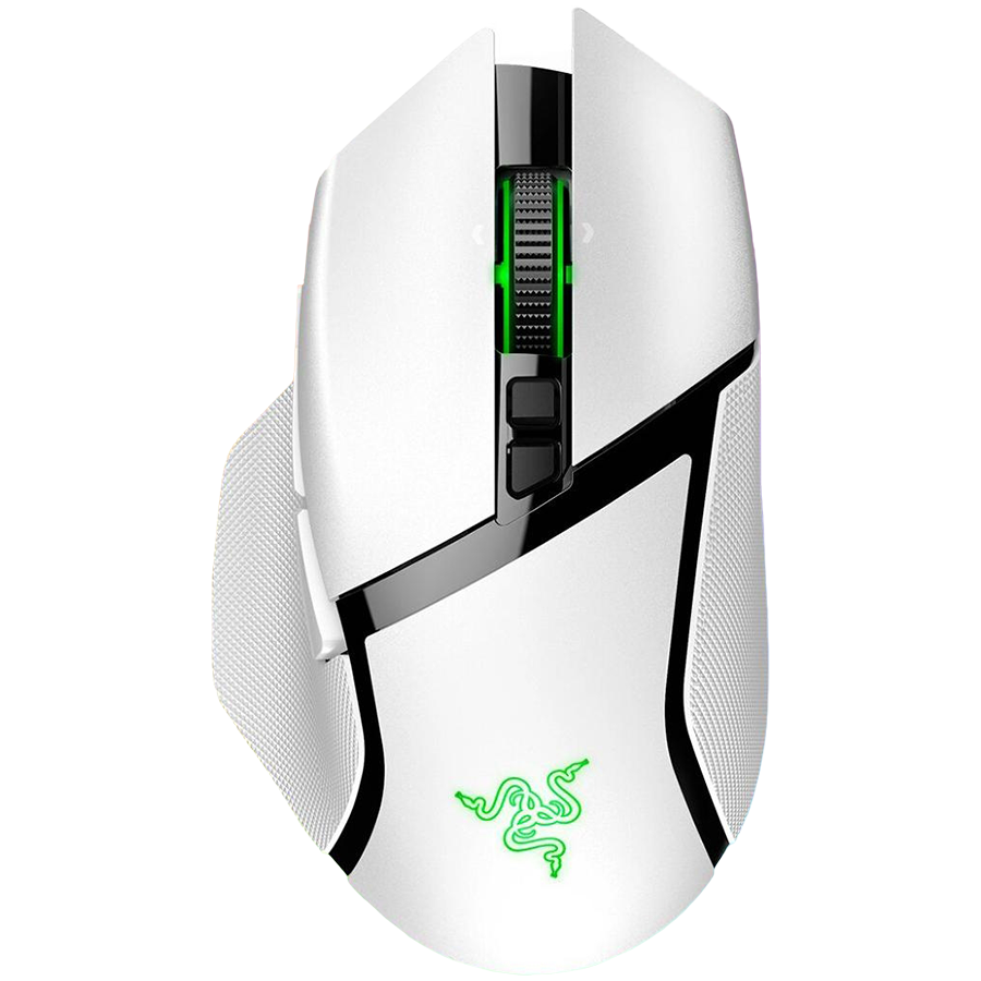 Razer Basilisk V3 Pro White, Wireless Gaming Mouse, True 30000 dpi, Focus Pro 30K Optical Sensor - RZ01-04620200-R3G1