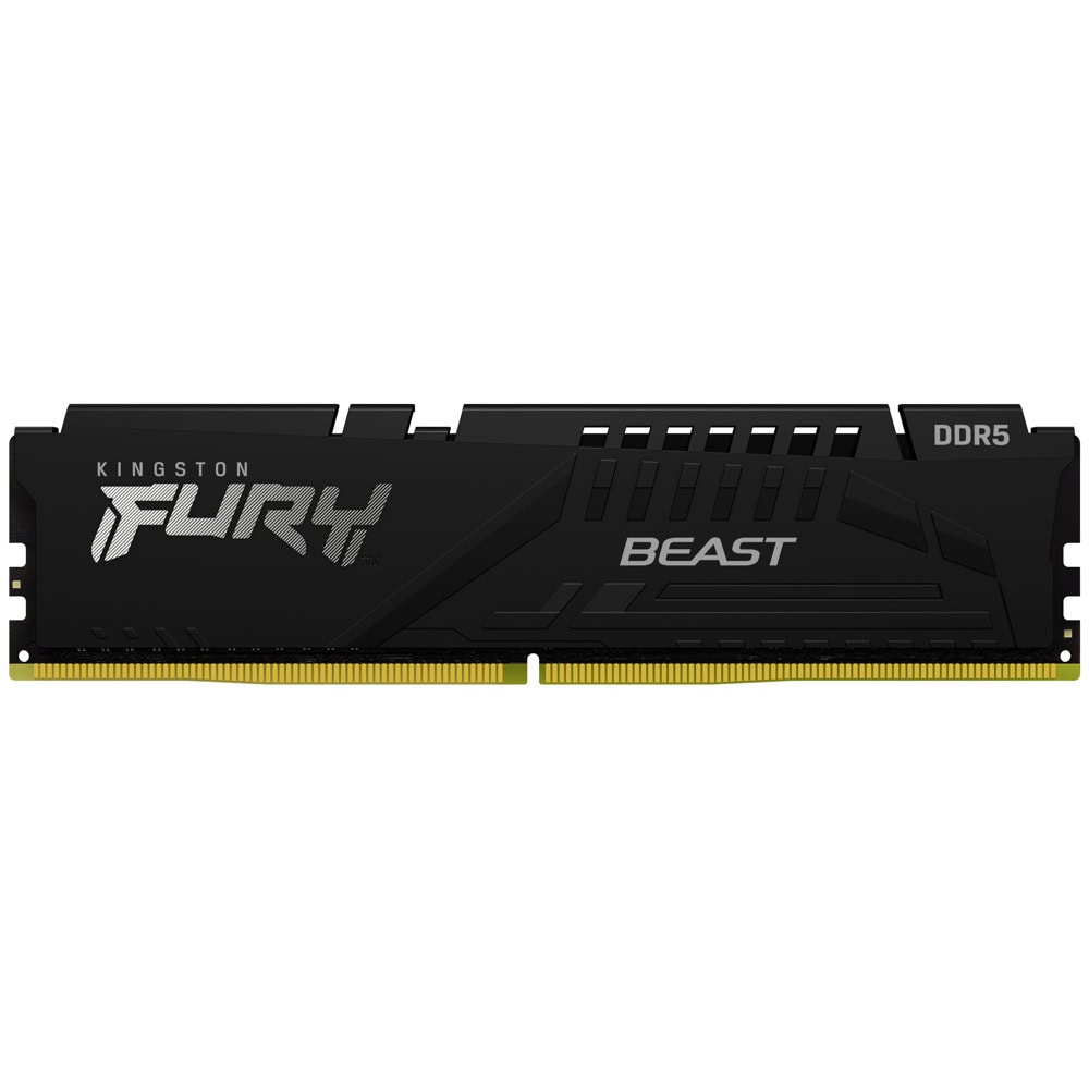 Памет 16GB DDR5 6000MT/s, Kingston Fury Beast Black, KF560C30BBE-16, 1.4V