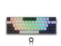 Геймърска безжична клавиатура Spartan Gear Pegasus 2 RGB White/Grey thumbnail 1