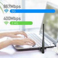 Безжичен адаптер Cudy WU1400, USB 3.0, 2.4/5 Ghz, Външна антена - WU1400 thumbnail 5