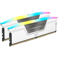 Памет Corsair DDR5, 6000MT/s 32GB 2x16GB DIMM, Unbuffered, 36-44-44-96, Std PMIC, XMP 3.0, VENGEANCE RGB DDR5, 1.4V, white - CMH32GX5M2E6000C36W thumbnail 1