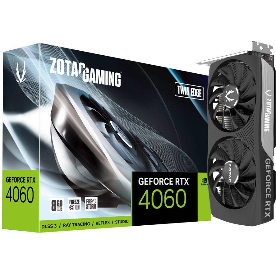 Zotac RTX 4060 Twin Edge 8GB GDDR6 HDMI 3xDP - (A) - ZT-D40600E-10M (8 дни доставкa)