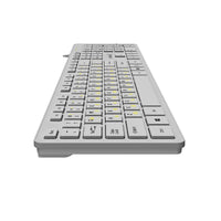 Makki нископрофилна кирилизирана клавиатура Keyboard USB BG - Low profile Chocolate - KB-C14 White thumbnail 4