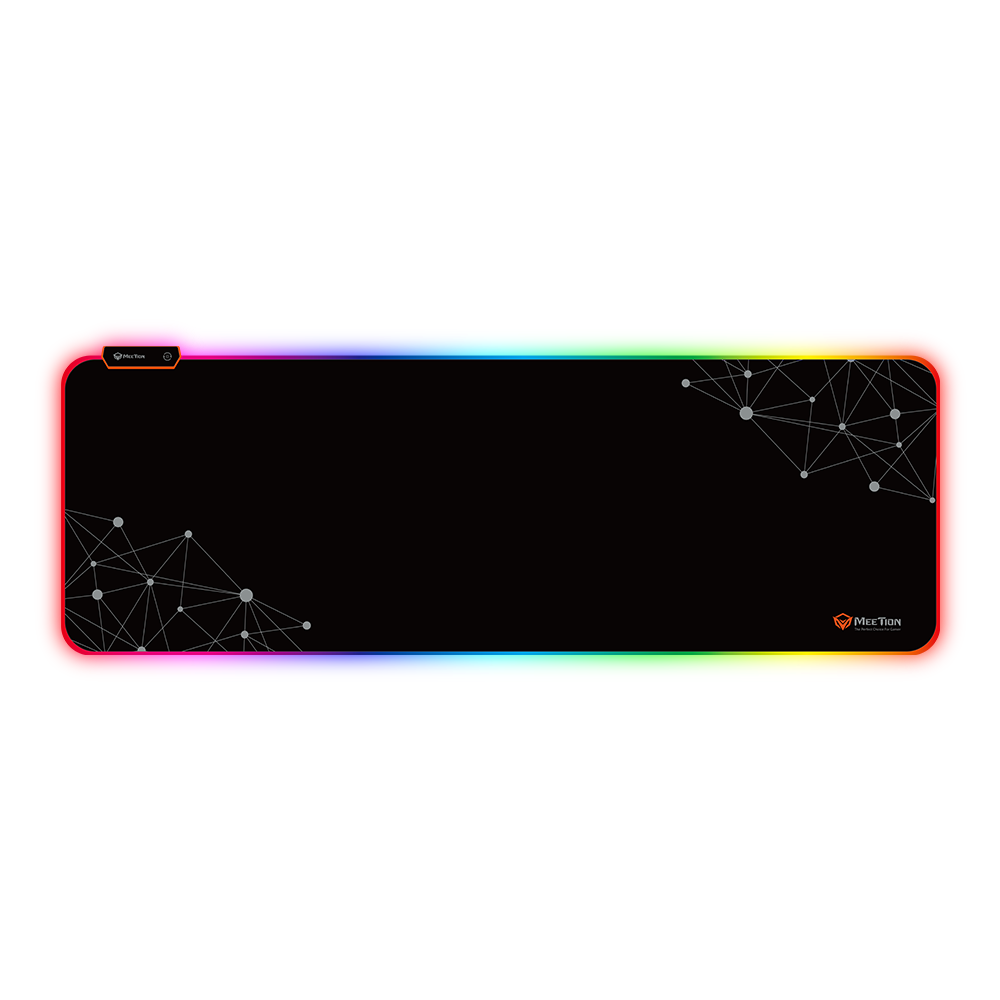 Meetion PD121 Mouse pad, Rainbow Backlit with Multiple lighting modes