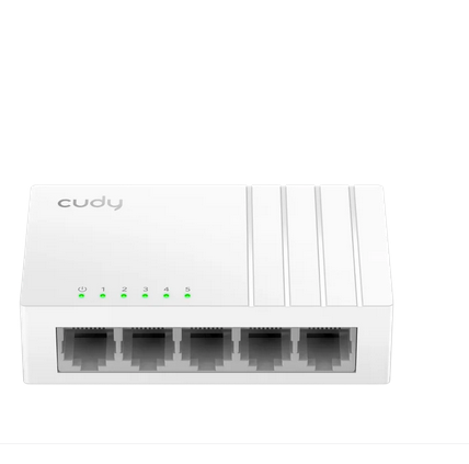 Суич Cudy GS105U, 5 портов, 10/100/1000, Auto-MDI/MDIX, USB-C Port - CUDY-GS105U