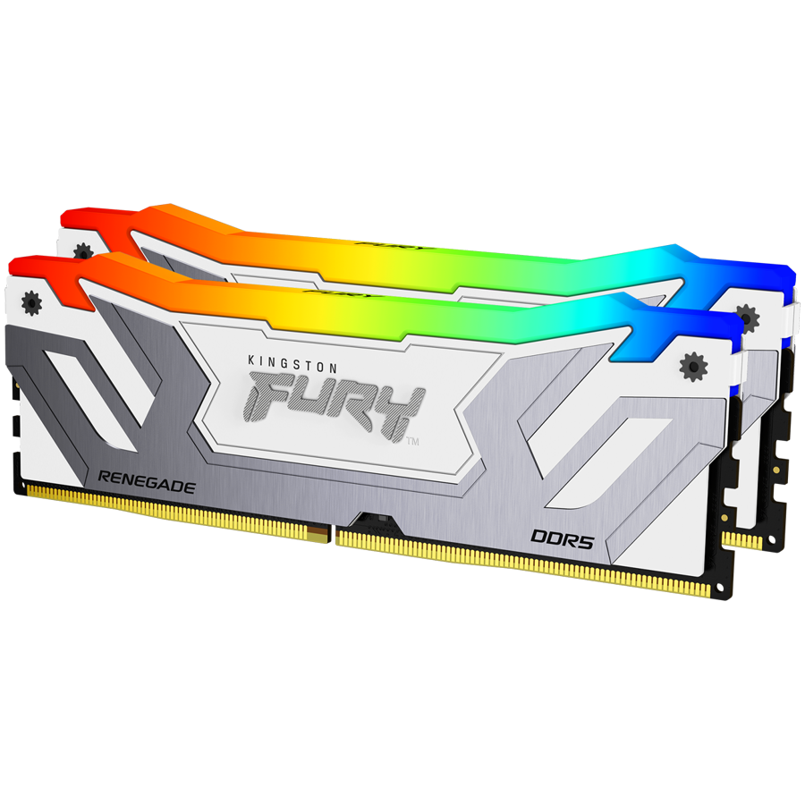 Памет Kingston FURY Renegade 48GB 8400MHz DDR5 CL40 CUDIMM (Kit of 2) RGB White XMP - KF584CU40RWAK2-48