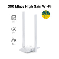 Безжичен USB адаптер Mercusys MW300UH 300 Mbps с голямо усилване thumbnail 2