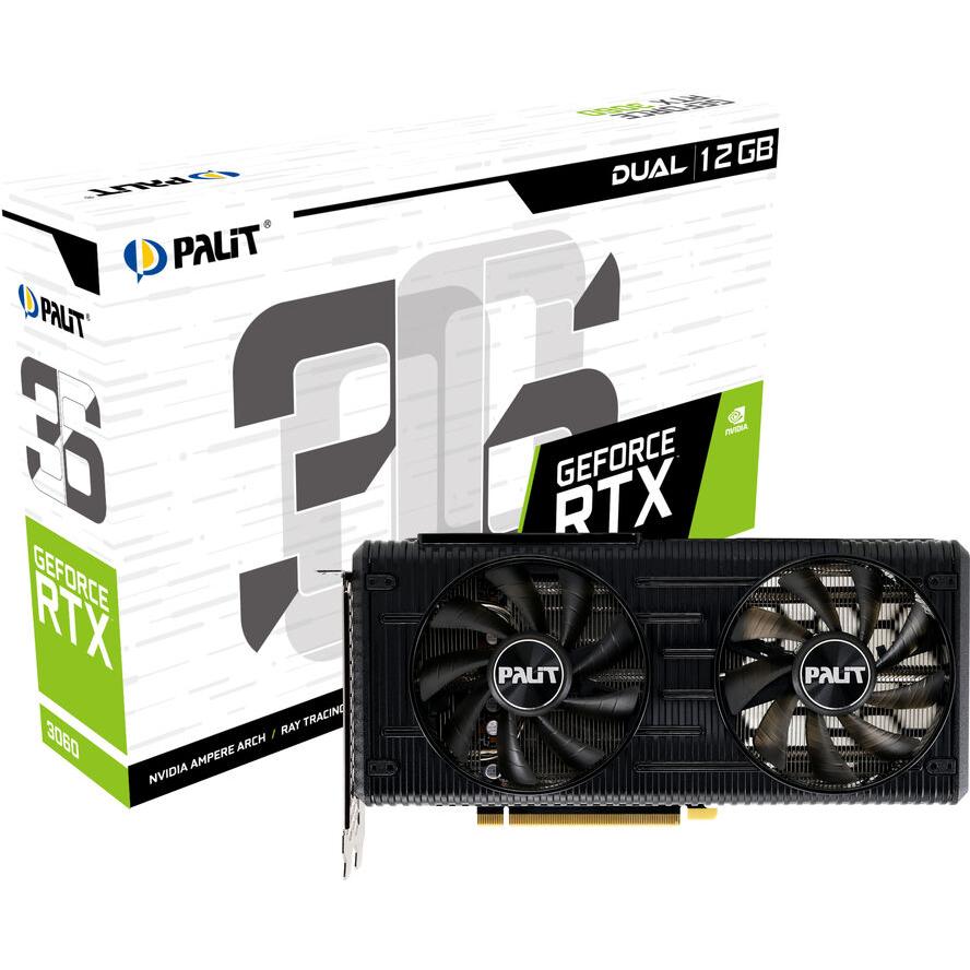 Palit RTX3060 DUAL 12GB GDDR6 HDMI 3xDP - (A) - NE63060019K9-190AD (8 дни доставкa)