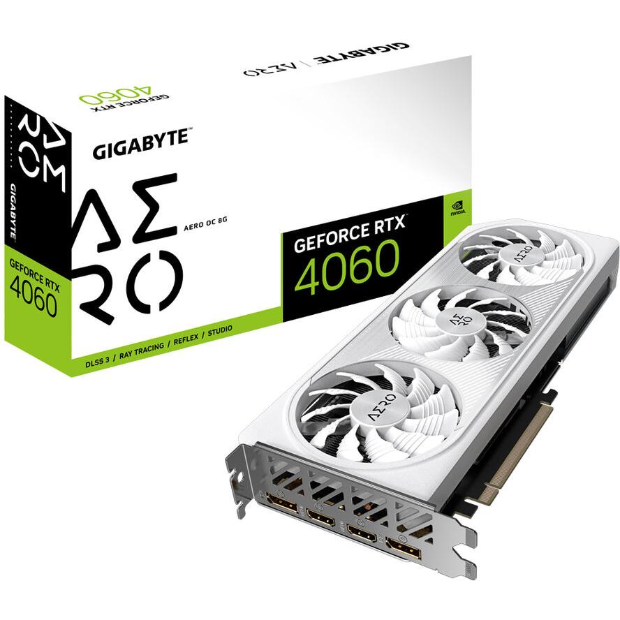 Gigabyte RTX4060 AERO OC 8GB GDDR6 2xHDMI 2xDP - (A) - GV-N4060AERO OC-8GD (8 дни доставкa)