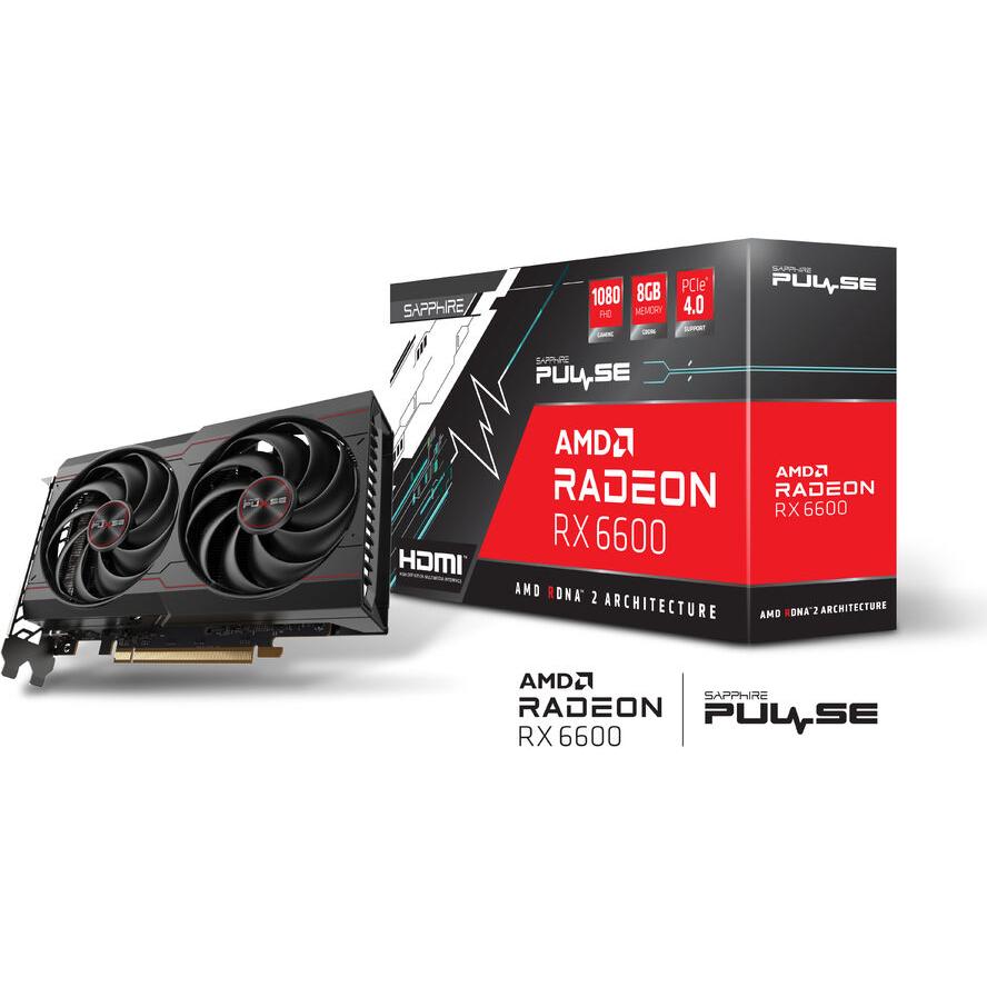 Sapphire Radeon RX6600 Gaming Pulse 8GB GDDR6 HDMI DP - (A) - 11310-01-20G