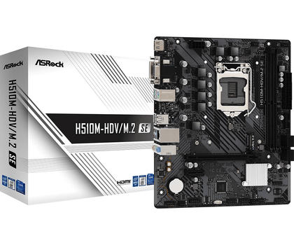 Дънна платка ASRock H510M-HDV/M.2 SE, LGA1200, DDR4, mATX - ASR-MB-H510M-HDV-M2-SE