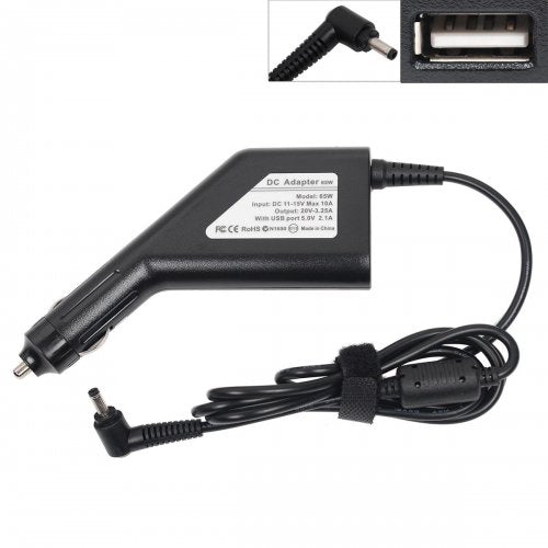 DC CAR Adapter / Зарядно за кола (автомобил) Lenovo Notebook 20V 65W 3.25A (4.0x1.7) + USB Charger