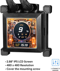 Охлаждаща система Lian Li HydroShift LCD 360 TL - Black - LL-FAN-WASE-877 thumbnail 2