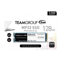 128GB SSD Team Group MP33, M.2 2280 PCI-e 3.0 x4 NVMe - TEAM-SSD-MP33-128GB thumbnail 2