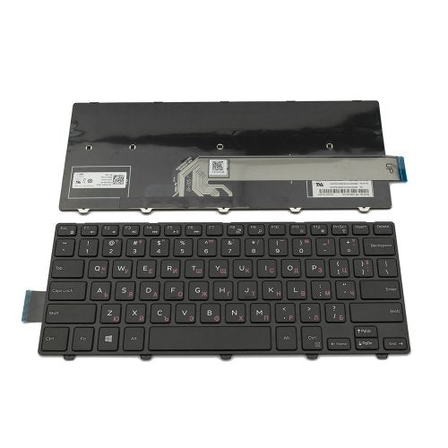 Клавиатура за лаптоп Dell Inspiron 5447 3467 5458 3452 3442 Vostro 3459 3468 Latitude 3450 Черна с Черна Рамка с Кирилица / Black Frame Black