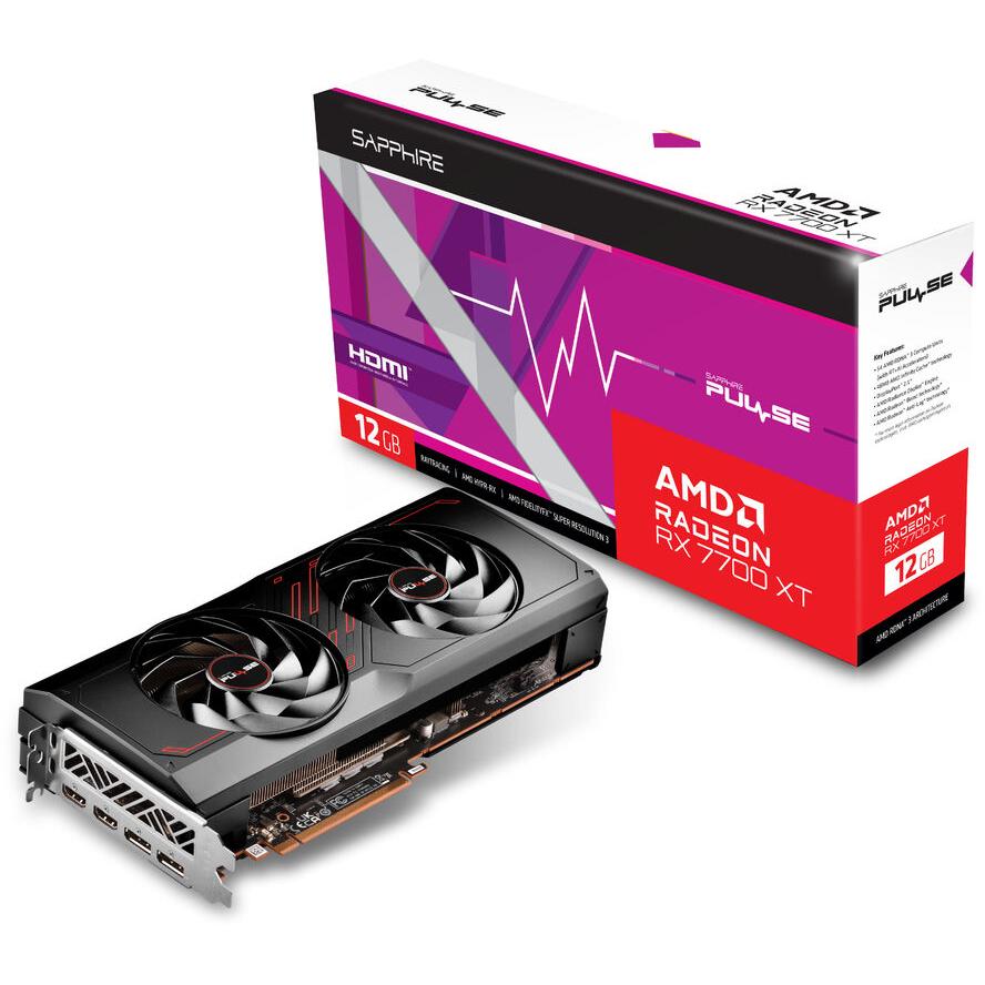 Sapphire Radeon RX7700XT Gaming Pulse 12GB GDDR6 HMDI DP - (A) - 11335-04-20G