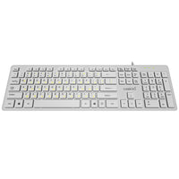 Makki нископрофилна кирилизирана клавиатура Keyboard USB BG - Low profile Chocolate - KB-C14 White thumbnail 5