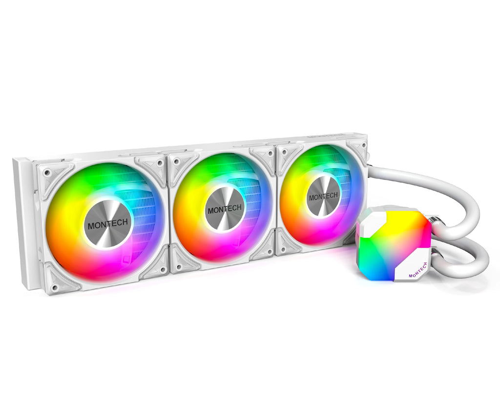 Охлаждаща система Montech Hyper Flow ARGB 360, CPU Liquid Cooler, White - MONTECH-HYPER-FLOW-ARGB-360-WH