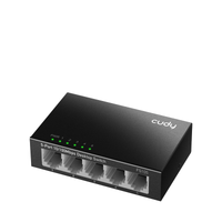 Суич Cudy FS105, 5-портов 10/100 Mbps RJ 45, Метален корпус, Черен - CUDY-FS105 thumbnail 1