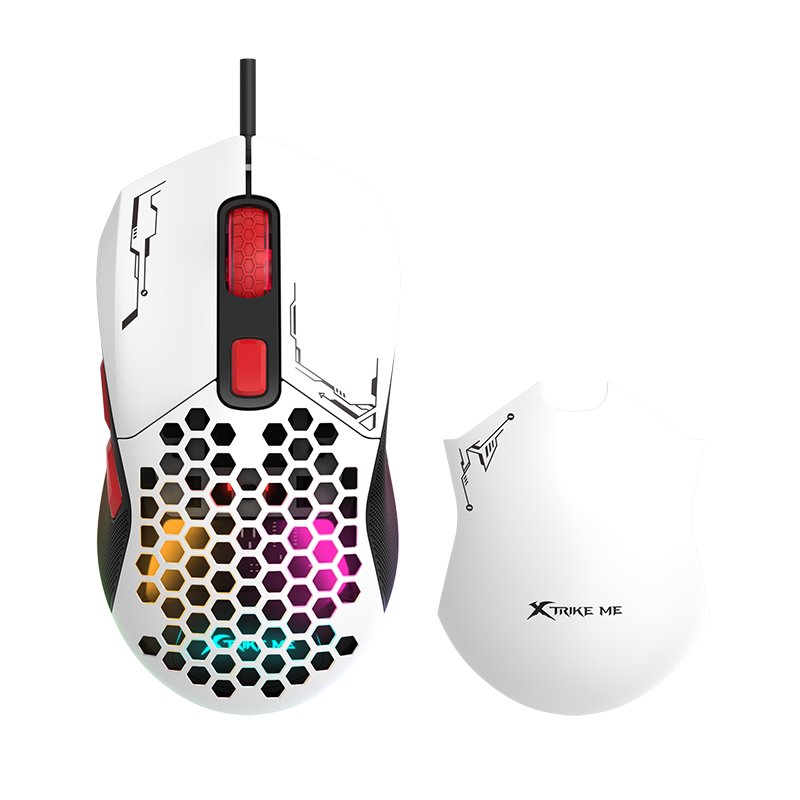 Xtrike ME геймърска мишка Mouse GM-316W 7200dpi, Detachable covers, White - XTRM-GM-316W