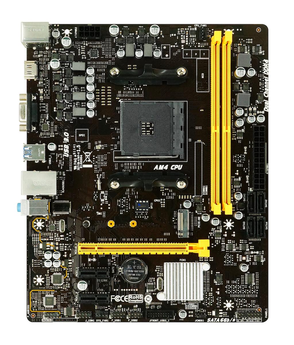 Дънна платка BIOSTAR B450MH, Socket AM4, 2xDDR4, HDMI, VGA, 4xSATA, 1xM.2 - BIO-MB-B450MH