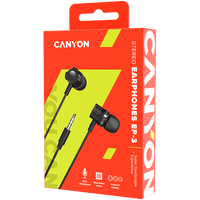 CANYON Stereo earphones with microphone, 1.2M, dark gray - CNE-CEP3DG thumbnail 3