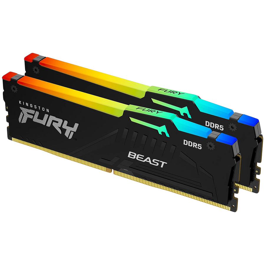 Памет Kingston 32GB 6000MT/s DDR5 CL36 DIMM (Kit of 2) FURY Beast RGB EXPO - KF560C36BBE2AK2-32