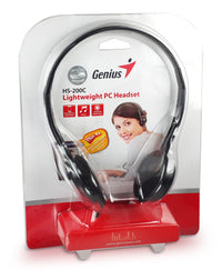 Genius слушалки с микрофон Headset HS-200C - Lightweight, Black thumbnail 4