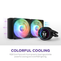 Охлаждаща система NZXT Kraken Elite RGB 280 Black, Customizable LCD Display - NZXT-FAN-RL-KR28E-B1 thumbnail 6