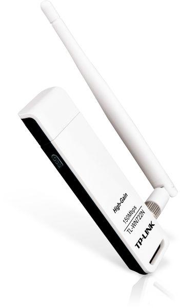 Безжичен адаптер TP LINK TL-WN722N, USB, 2T2R, 2.4Ghz, 802.11n/g/b - TP-TL-WN722N