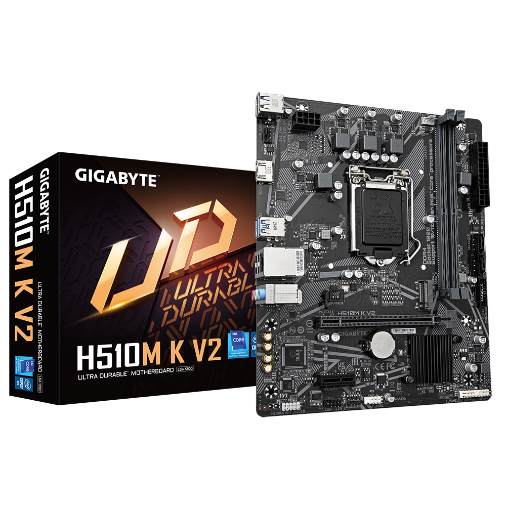 Дънна платка GIGABYTE H510M-K V2, socket 1200, Micro ATX - GA-MB-H510M-K-V2