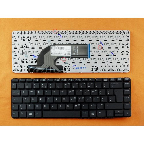 Клавиатура за лаптоп HP ProBook 440 G0 440 G1 445 G1 440 G2 445 G2 430 G2 Черна Без Рамка (Голям Ентър) / Black Without Frame UK