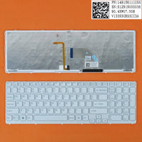 Клавиатура за лаптоп Sony Sve17 Бяла с Бяла Рамка с Подсветка / White Frame White With Backlit US/UK Type 2 thumbnail 1