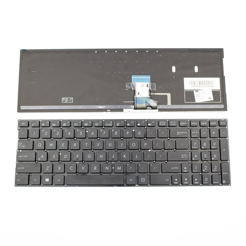 Клавиатура за лаптоп Asus Q502 Q552 N592 Черна Без Рамка (Малък Ентър) с Подсветка / Black Without Frame US With Backlit