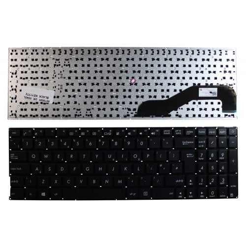Клавиатура за лаптоп Asus X540 X540L A540 F540 K540 R540 Черна Без Рамка (Голям Ентър) с Кирилица / Black Without Frame UK