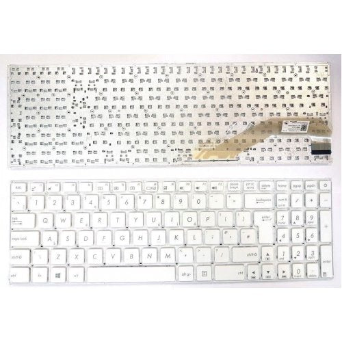 Клавиатура за лаптоп Asus X540 X540L Бяла Без Рамка (Голям Ентър) / White Without Frame UK