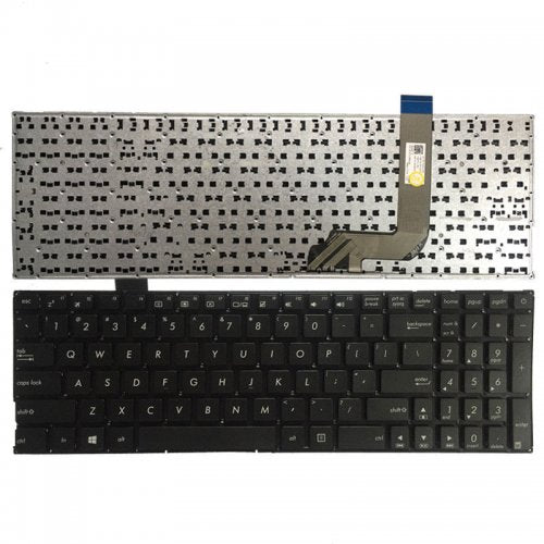 Клавиатура за лаптоп Asus X542 X542B Черна Без Рамка (Малък Ентър) с Кирилица / Black Without Frame US