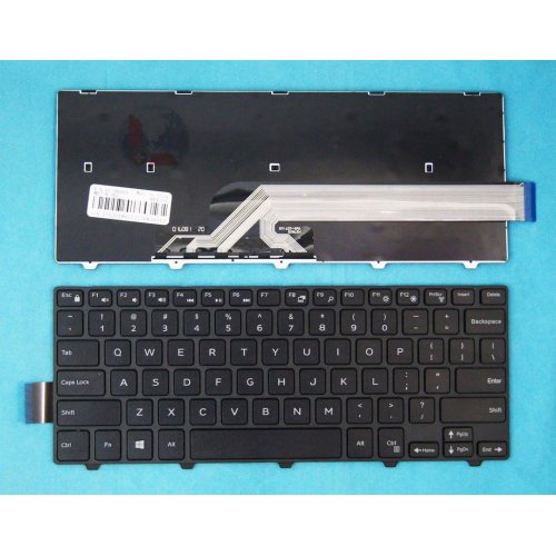 Клавиатура за лаптоп Dell Inspiron 14-3000 Series 5447 5442 5445 7447 Черна с Черна Рамка / Black Frame Black