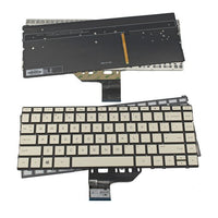 Клавиатура за лаптоп HP Spectre X360 13-W Златиста Без Рамка (Малък Ентър) с Подсветка / Gold Without Frame US With Backlit thumbnail 1