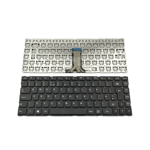 Клавиатура за лаптоп Lenovo 300S-14ISK 500S-14ISK S41-35 S41-70 S41-75 U41-70 Черна Без Рамка (Голям Ентър) / Black Without Frame UK