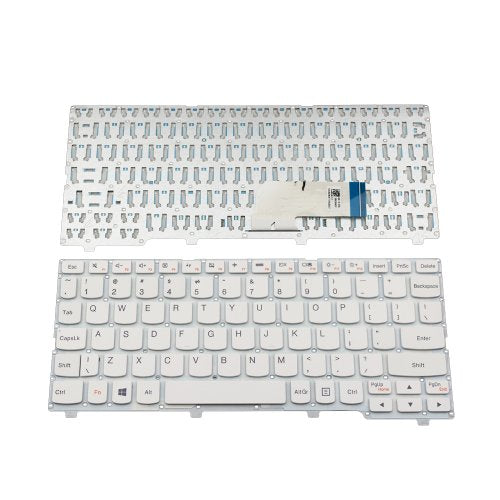 Клавиатура за лаптоп Lenovo IdeaPad 100S-11IBY Бяла Без Рамка (Малък Ентър) с Кирилица / White Without Frame US