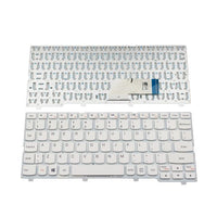 Клавиатура за лаптоп Lenovo IdeaPad 100S-11IBY Бяла Без Рамка (Малък Ентър) с Кирилица / White Without Frame US thumbnail 1