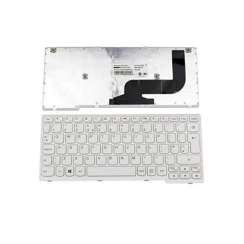 Клавиатура за лаптоп Lenovo S210T Бяла с Бяла Рамка / White Frame White